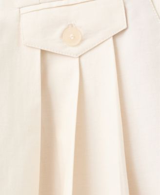 Selection Women's Pleated Straight Cotton Pants