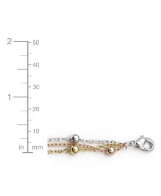 Silver Plated Beaded 18" Layered Necklace