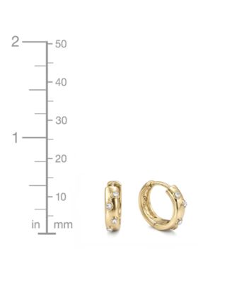 Gold Plated Crystal Stone Duo Hoop Set Earrings