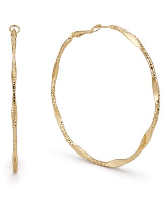 18K Gold Plated or Silver Plated Hoop Earring