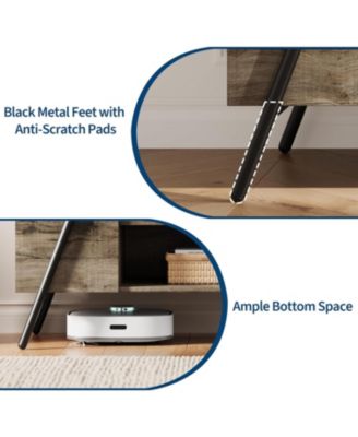 TV Stand for 47" TV, Modern Console with Adjustable Shelf, Cable Holes, Media Cabinet, U-Shaped Legs