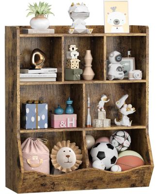 Set of 2 Kids 3-Tier Bookshelves, Toy Storage Cabinet with Cubby Shelves for Playroom, Bedroom, or Classroom