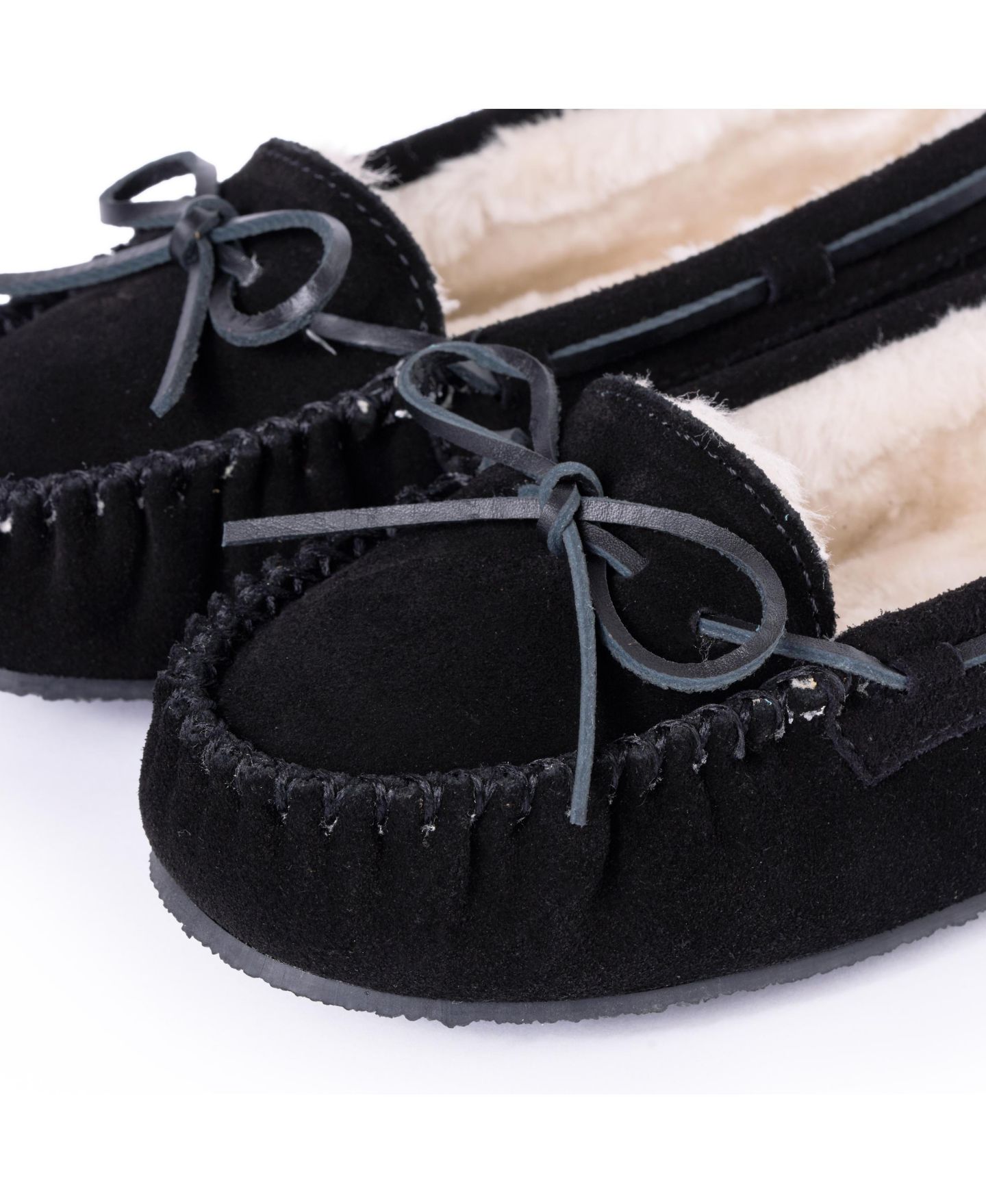 Женские тапочки Minnetonka Cally Slippers, цвет: Чёрный — фото 4