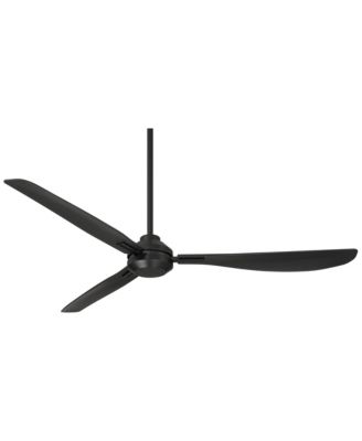 56" Sol Matte Black Wet Rated Ceiling Fan with Remote
