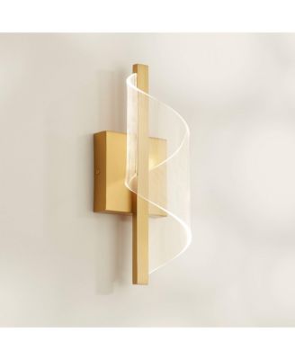 Possini Euro Cecilia 13" High Brushed Gold CCT LED Wall Sconce