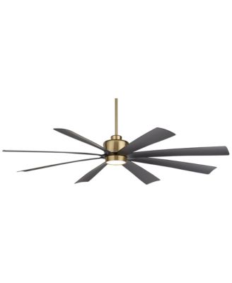 72" Grande Soft Brass LED Ceiling Fan with 12" Downrod