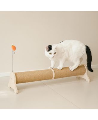 Horizontal Sisal Cat Scratch Pad Large Scratcher With Spring Protect Furniture For Indoor Kitten