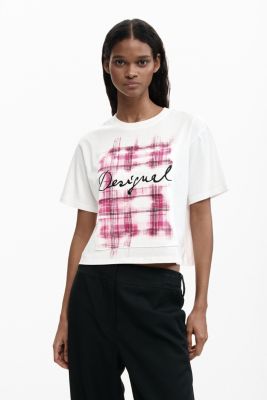 Women's Checked Logo T-Shirt