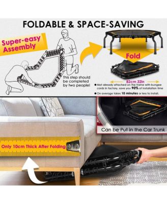 50" Mini Fitness Trampoline Max. Load 250lbs Safe Silent Easy Installation