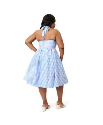 Plus Size Halter Scallop Swing Dress