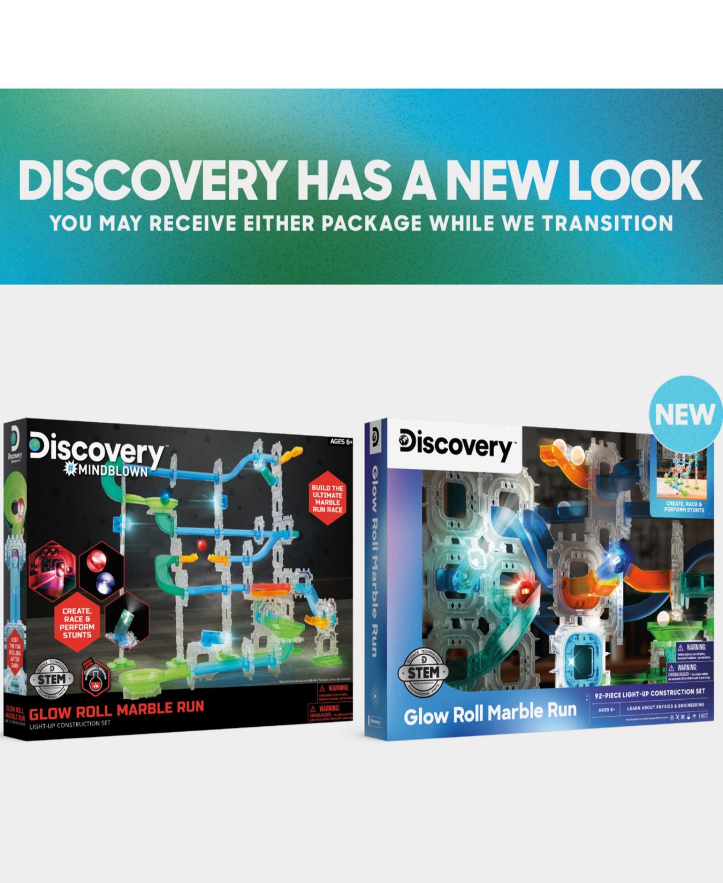 Детский конструктор Discovery Kids Glow Roll Light-Up 92-Piece Building Set, Ages 5+ — фото 2