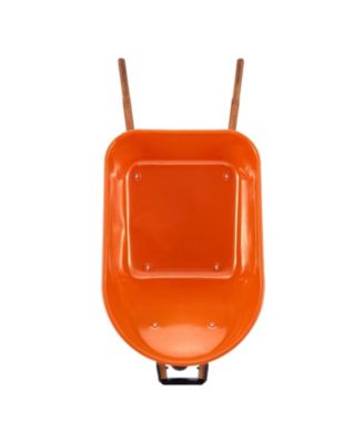 Wheelbarrow Cart, 6 Cu Ft, 330 lbs Capacity, Metal Handle, for Garden and Yard