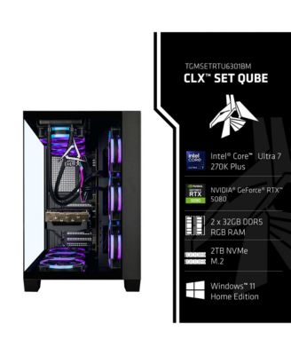 Set Gaming PC - Liquid Cooled Intel Core Ultra 7 270K Plus 3.7GHz, 64GB DDR5, GeForce RTX 5080 16GB Graphics, 2TB SSD, WiFi, Windows 11 Home