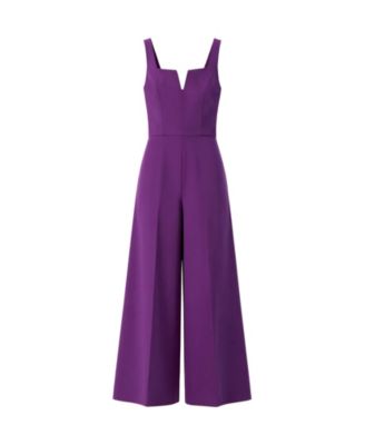 Women's Wide-Leg Jumpsuit with Classic Strap and Squared Neck