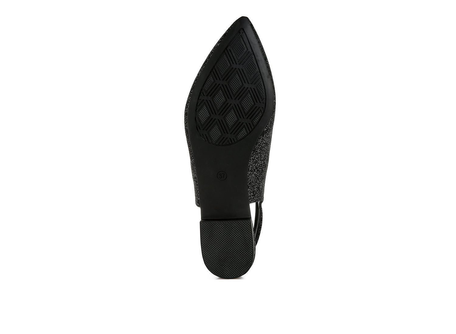 Womens Giora Glitter Slingback Flat Sandals