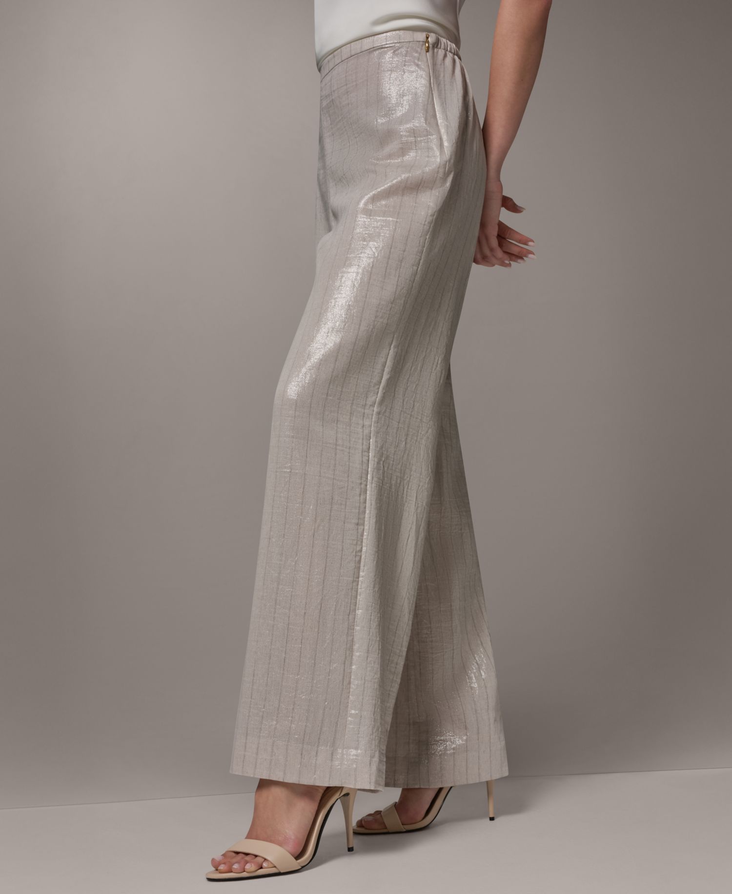 Women's Pinstripe Mid-Rise Pants