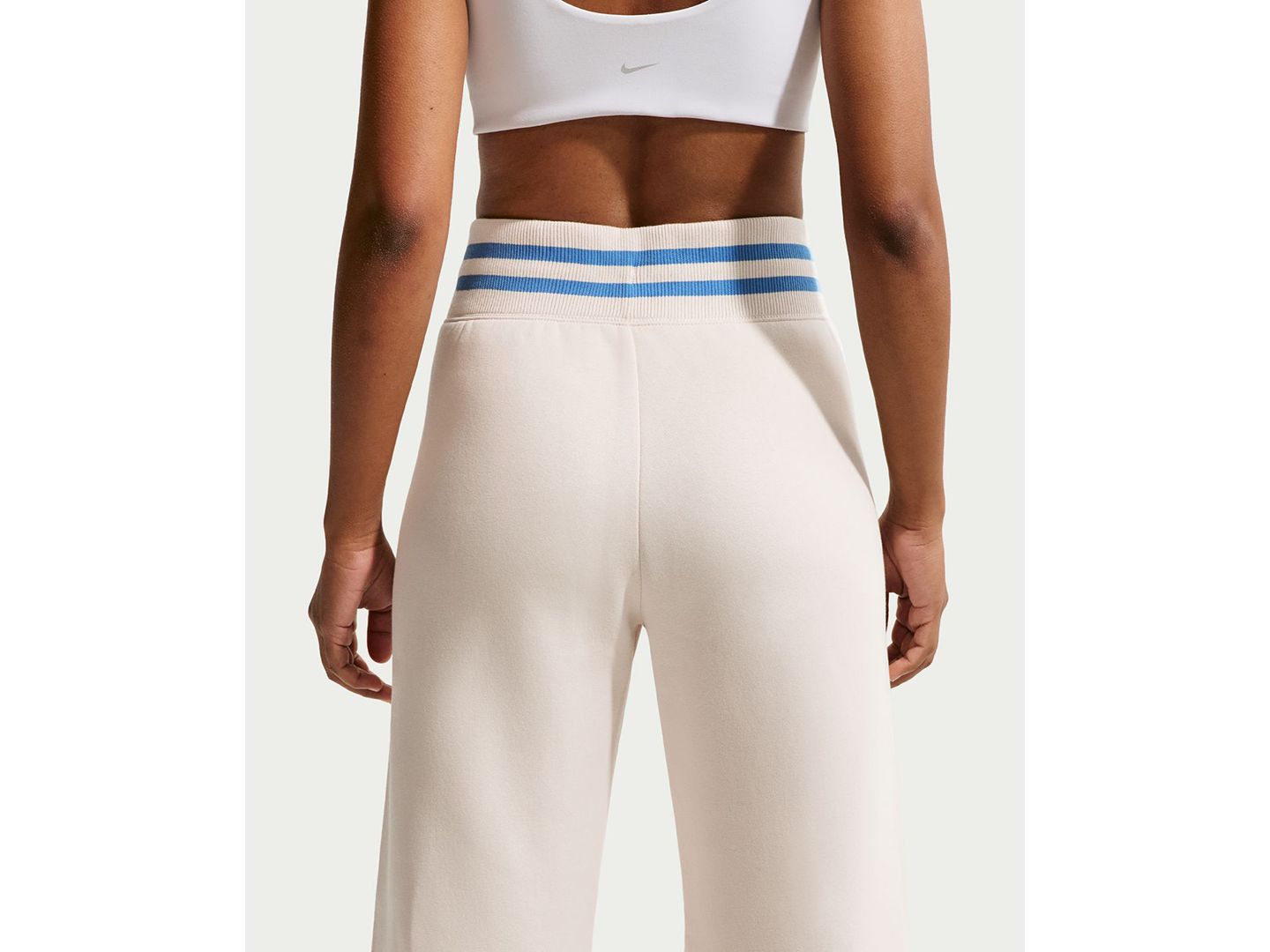 Женские брюки Nike Sportswear Phoenix Fleece High-Waisted Wide-Leg, цвет: Коричневый / Синий — фото 4