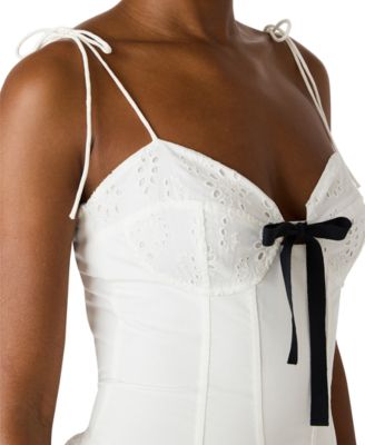 Women's Sweetheart Neck Midi Dress