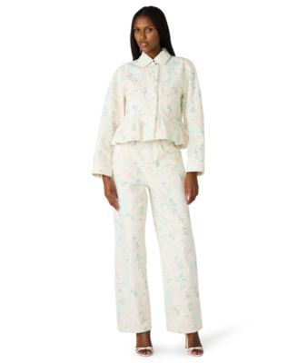 Women's Printed Collared Jacket