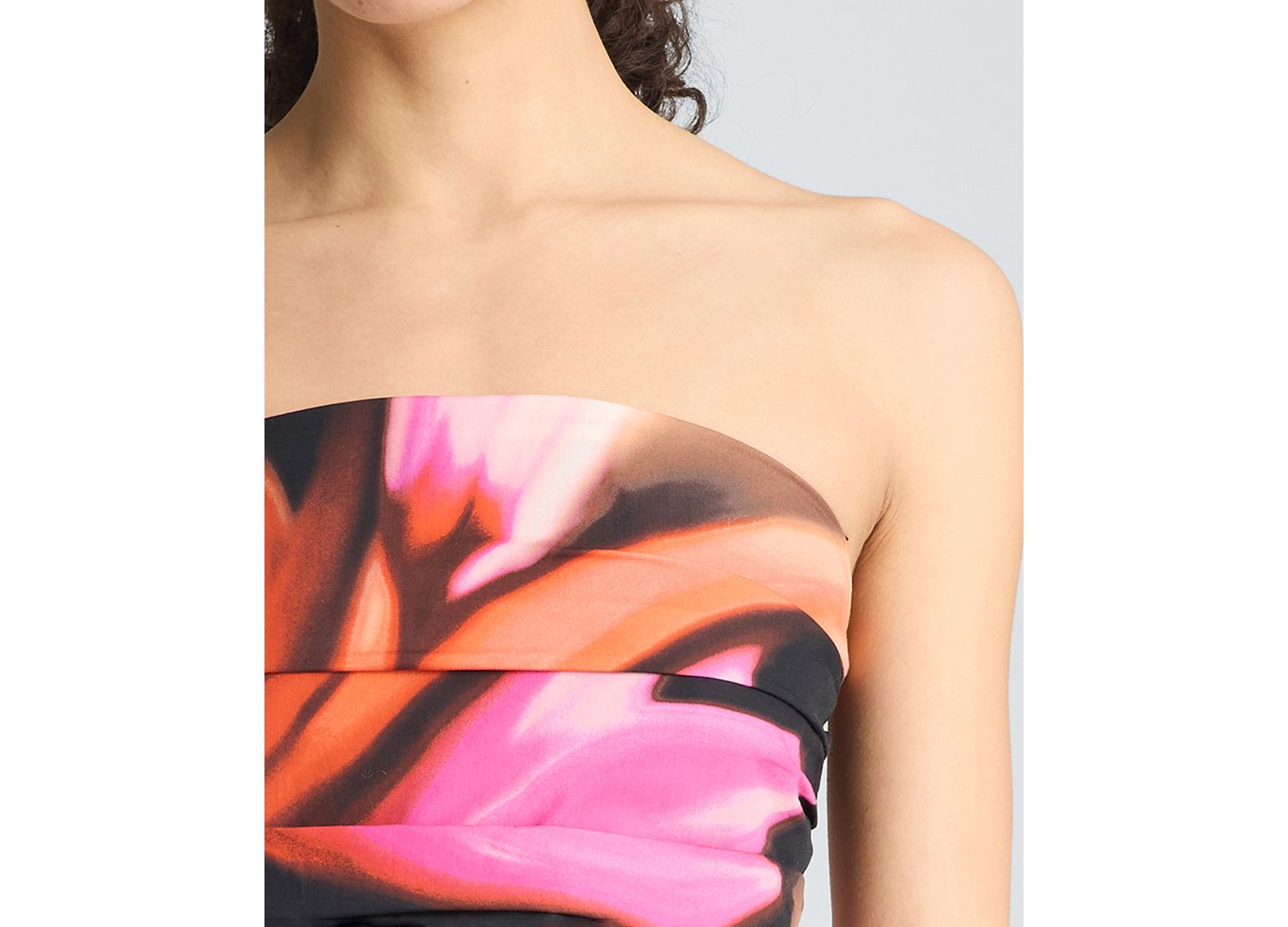 Women's Printed Strapless Mini Dress