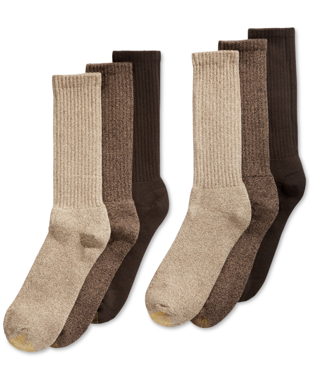 Men's 6-Pack Casual Harrington Socks - White