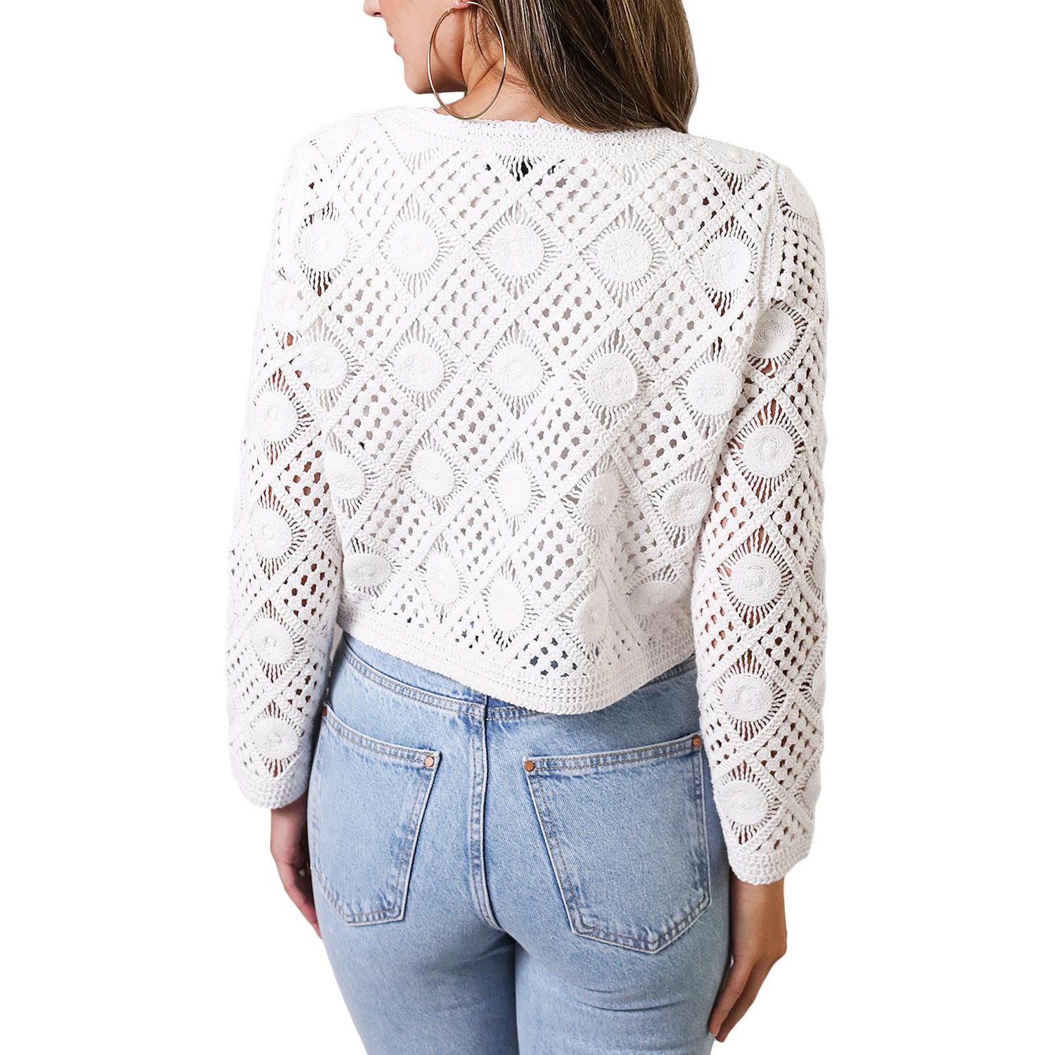 Women's Violete Crochet Cardigan