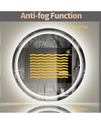 56"x28" Large Lighted Wall Mounted Mirror 3 color Dimmable Makeup Mirror