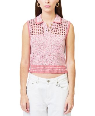 Women's Clover Sleeveless Mesh Polo