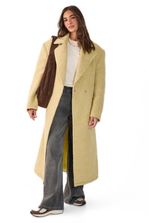 Женские куртки Nasty Gal Double Breasted Brushed Herringbone Coat
