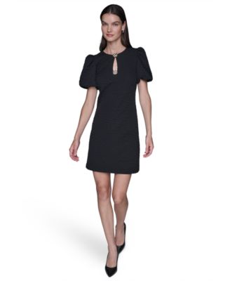 Women's Puff-Sleeve Floral Dress