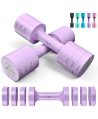 Adjustable Dumbbells Hand Weights 5 lb Each Pair with 2 3 4 5 lb Plates Fast Adjust 4 in 1 for Home Gym Exercise Training