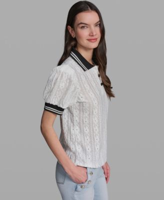 Women's Collared Short-Sleeve Top