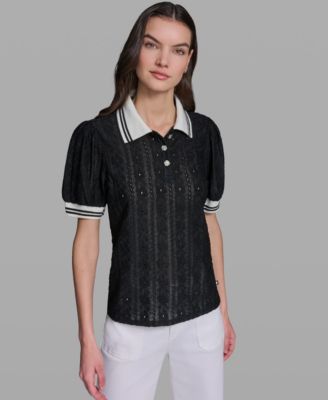 Women's Collared Short-Sleeve Top
