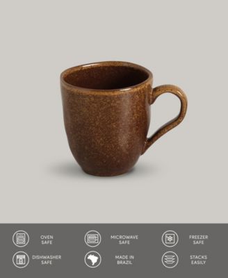 Stoneware Coffee Mugs, Set of 4