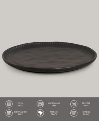 Stoneware Linhas Dinner Plates, Set of 6