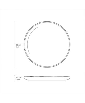 Stoneware Buffet Dinner Plates, Set of 6