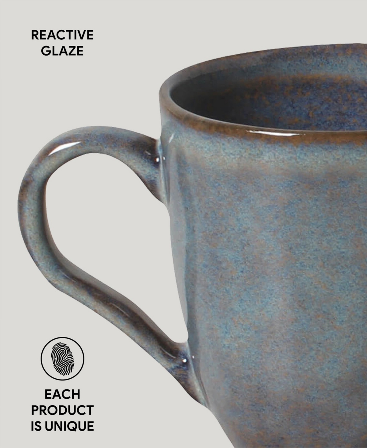 Porto Brasil Stoneware Coffee Mugs, Set of 4