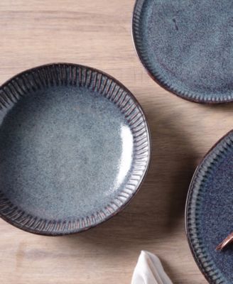 Stoneware Linhas Salad Bowls, Set of 6