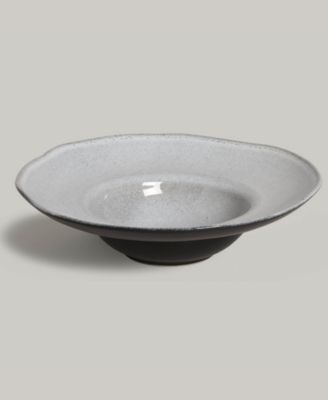 11.02" Stoneware Deep Rim Plates, Set of 4