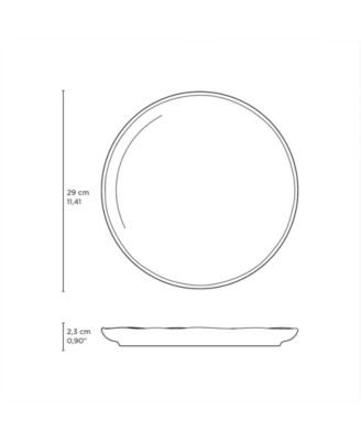 Stoneware Buffet Dinner Plates, Set of 6