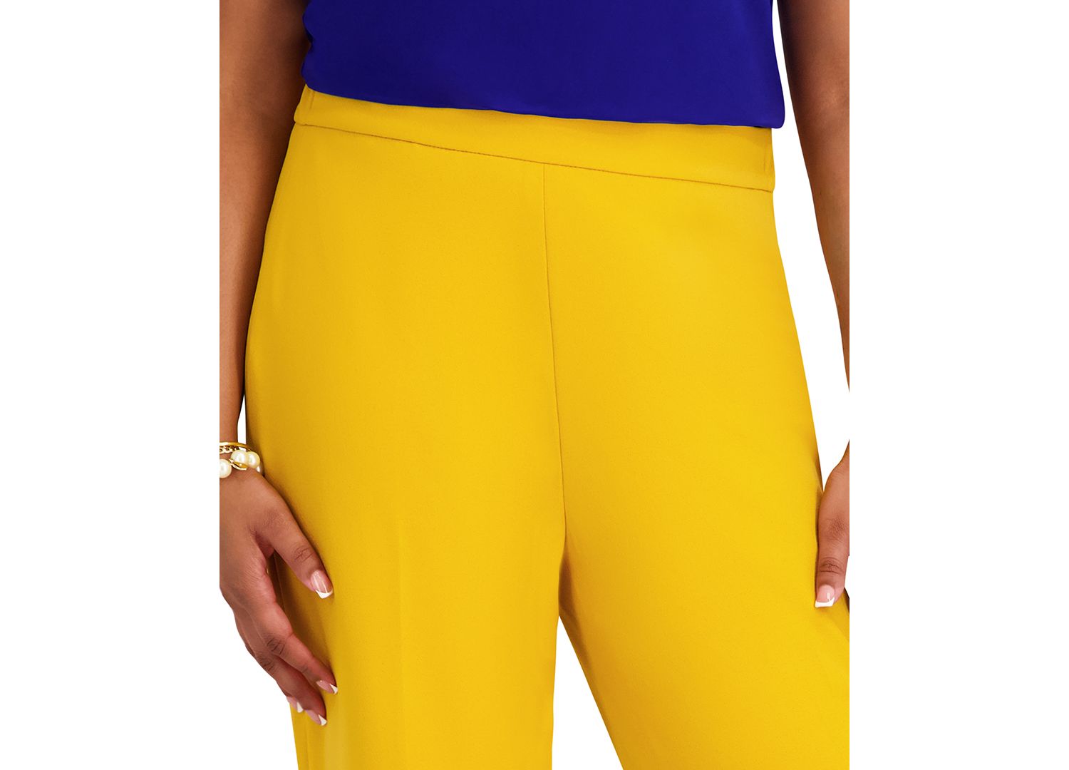 Women's Elasticized Back Wide-Leg Pants