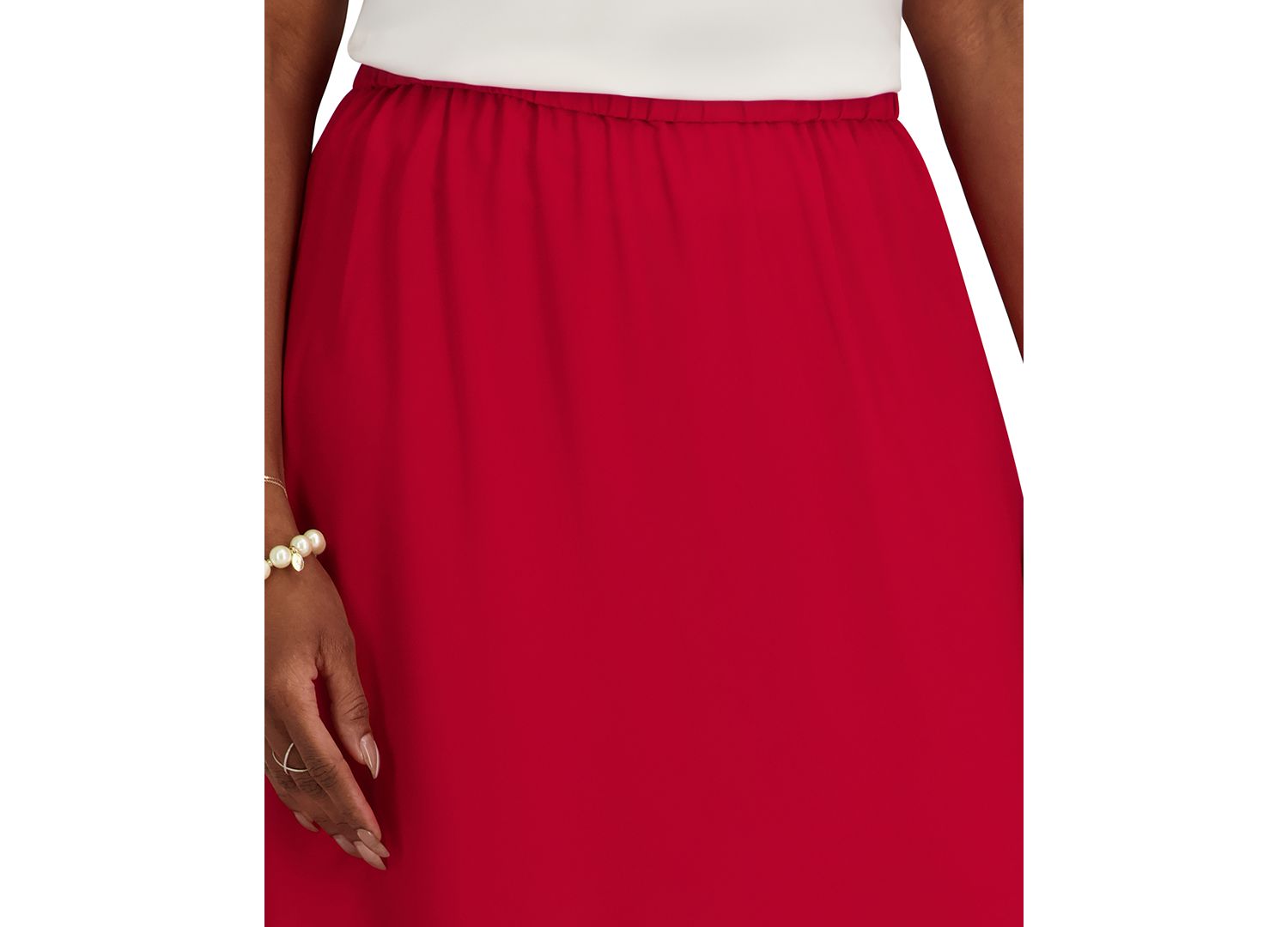 Women's Pull-On Shirred A-Line Skirt
