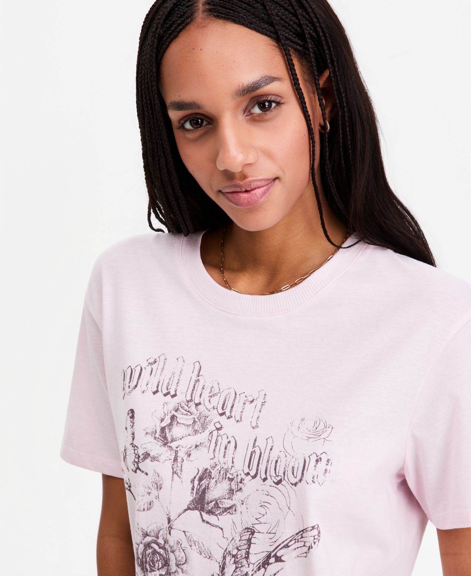 Juniors' Fairy Wild Heart Crewneck Tee