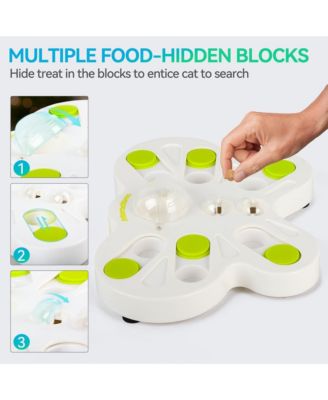 Interactive Cat Puzzle Feeder Slow Feed Maze Multiple Difficulty Levels Mental Stimulation Detachable Non Slip