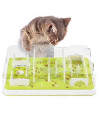 Interactive Cat Puzzle Feeder Slow Feed Maze Multiple Difficulty Levels Mental Stimulation Detachable Non Slip