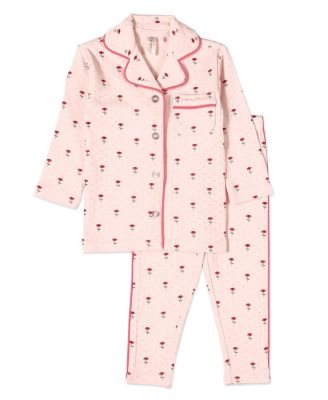 Little Girls 2 Piece "Plant Your Dreams & Grow Happy" Pointelle Lounge Set