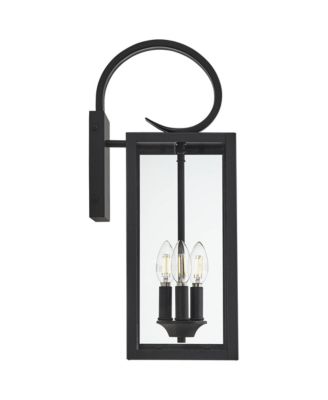 Mira Modern Outdoor Wall Light Fixture Flat 21 1/2" Clear Glass for Post Exterior Barn Deck House Porch Yard Posts Patio Home