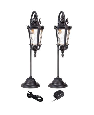 Casa Marseille 35" High Traditional 4-Piece Outdoor Landscape Path Light Set Porch LED Bulb Finish