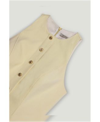 Women's Sleeveless Button-Front Midi Dress