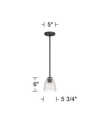 Possini Euro Sabrina 5 3/4"W Black Vintage Glass Mini Pendant Light